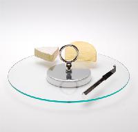 Rotating stainless cheese tray 43cm diameter - Plat fromage tournant acier